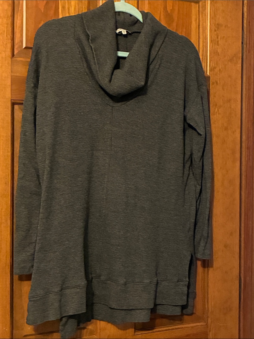 Splendid Oversized Dark Charcoal Cowl Neck Sweater